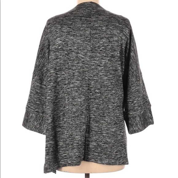 Ann Taylor LOFT medium grey open cozy cardigan - Picture 2 of 3
